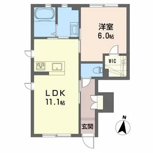 プロヌーブシンマチ【1階】の間取り