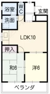 レーベン西条B棟【2階】の間取り