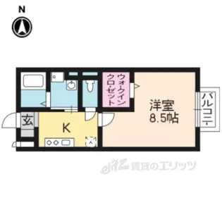 ソレイユ稲荷【1階】の間取り