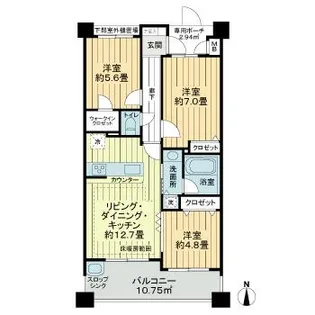 リブゼ横浜ブライトスクエア【5階】の間取り