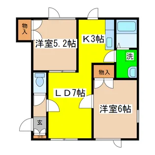 ルナパール【1階】の間取り