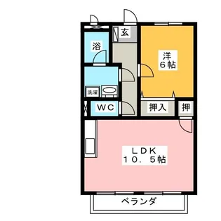 サープラスワン杉坂A【1階】の間取り