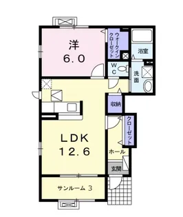 カンパーヌ・II【1階】の間取り
