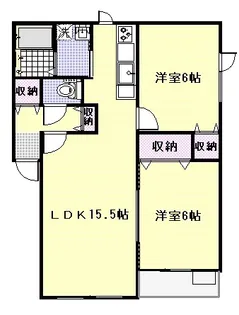 シルクハイツ【1階】の間取り