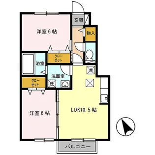 セジュール聖天 A【1階】の間取り