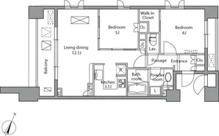 レジディア水道橋【5階】の間取り