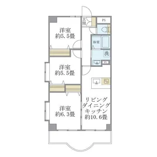 西船橋スクエアガーデン【3階】の間取り