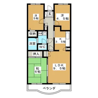 エスポワール鳥山【5階】の間取り
