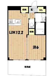 ドミールナカノ【1階】の間取り