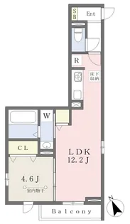 プレシア土樋【1階】の間取り