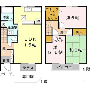 クレールヴィレッジ A棟の間取り