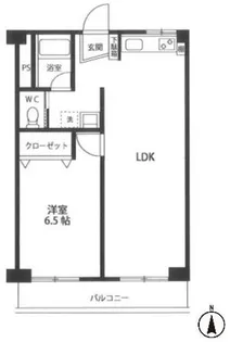 矢矧マンション【3階】の間取り