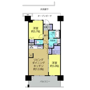 ブリリア多摩ニュータウンF棟【3階】の間取り