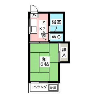 中山グリーンハイツ【1階】の間取り