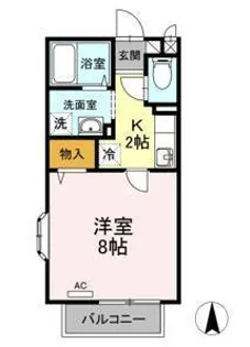 パセオティグル【2階】の間取り