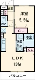 レジデンスガーデン【1階】の間取り