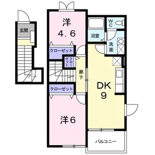 コンフォートカーサ【2階】の間取り
