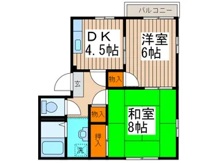 メゾン雅 B棟【2階】の間取り