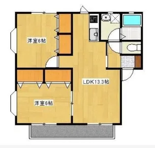 ティエドIIO A【2階】の間取り