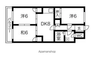 ハイム高宮【5階】の間取り