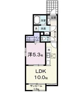 プラーム上田I【1階】の間取り
