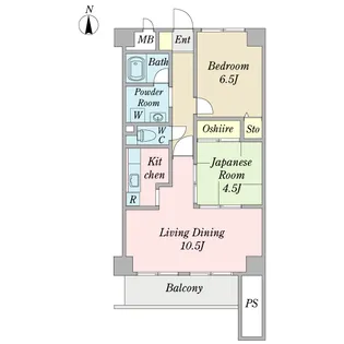 GRANDJOY ROYAL FIRST【9階】の間取り