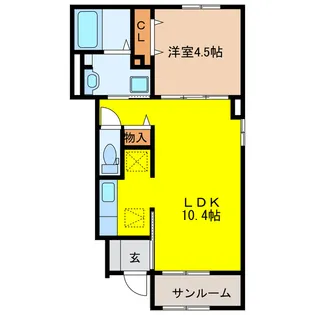 フランシータ【1階】の間取り