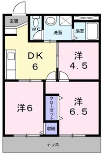 シティハイツあおき【1階】の間取り