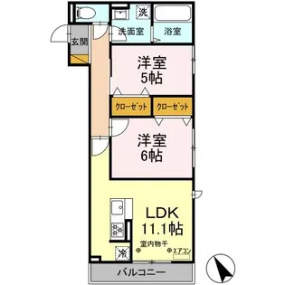 クレストI【1階】の間取り