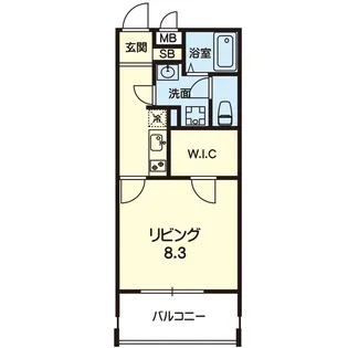 Prime水前寺駅前【7階】の間取り