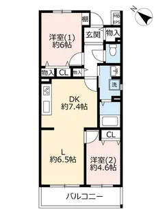 URアミティ大山西町【3階】の間取り