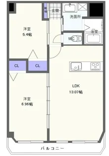 クイーンズヒル【3階】の間取り