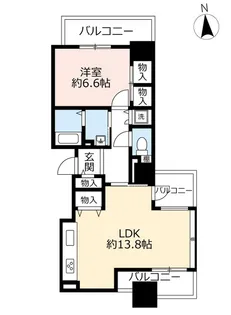 URHAT神戸・脇の浜【26階】の間取り