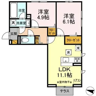 フルール【2階】の間取り