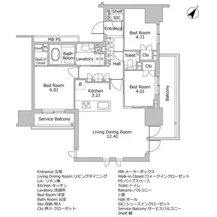 アトラス表参道【13階】の間取り