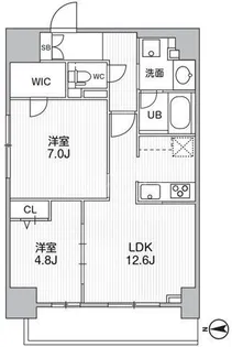 THEパームス熊野前【14階】の間取り