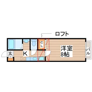 イーストキャッスル【2階】の間取り