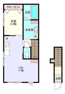 グランビルド江木【2階】の間取り