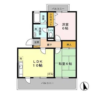 トリニシティ 壱番館【3階】の間取り