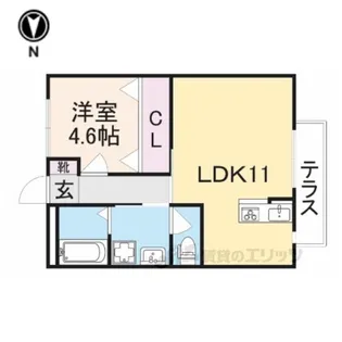 ターシェリー大和八木【1階】の間取り