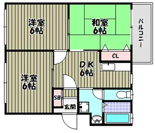 リバーサイド小車【1階】の間取り