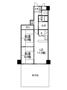 ラポート折坂【1階】の間取り
