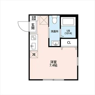 ラフィーネ西谷B【1階】の間取り