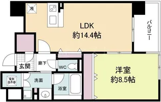 グレンパーク梅田北【12階】の間取り