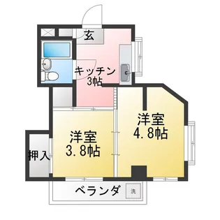 フジハイツ【3階】の間取り