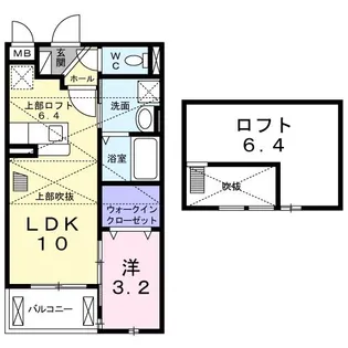 コリーヌアンジュ【2階】の間取り