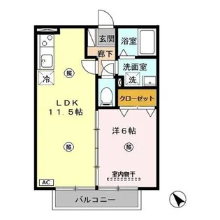 セジュールメゾン B【2階】の間取り