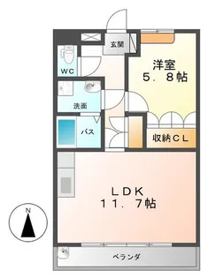 メゾン・ド・ネイジュII【2階】の間取り