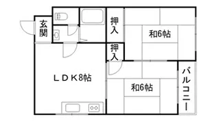 島本マンション【2階】の間取り