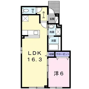 ボヌール【1階】の間取り